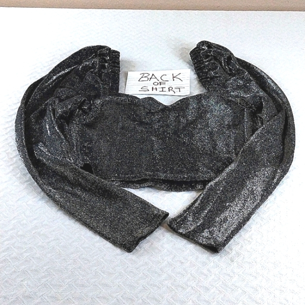 Gianni Bini Metallic Fabrication Size 4. Black Base Silver Thread.